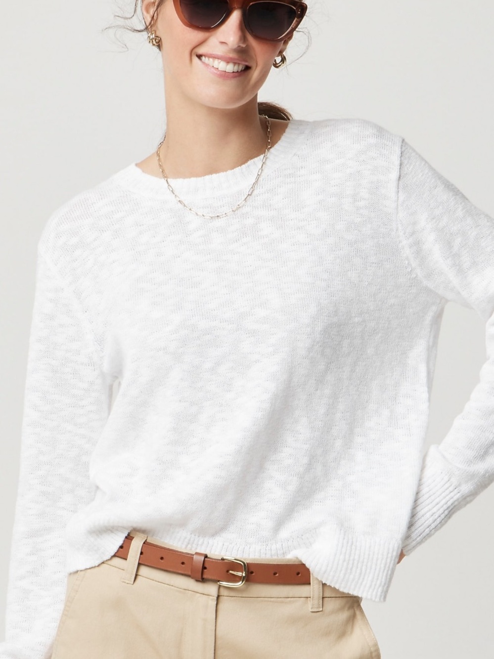 J. Crew Factory Cotton Blend Lightweight Beach Sweater